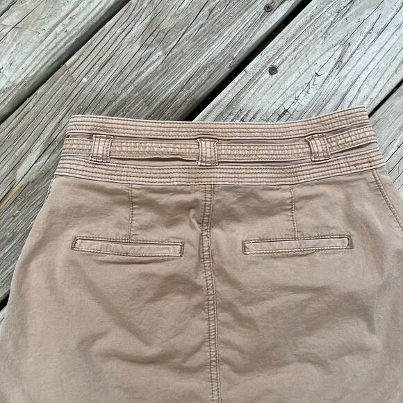 Anthropologie Pilcro Tan Belted Mini Skirt Size 0 - Picture 4 of 9